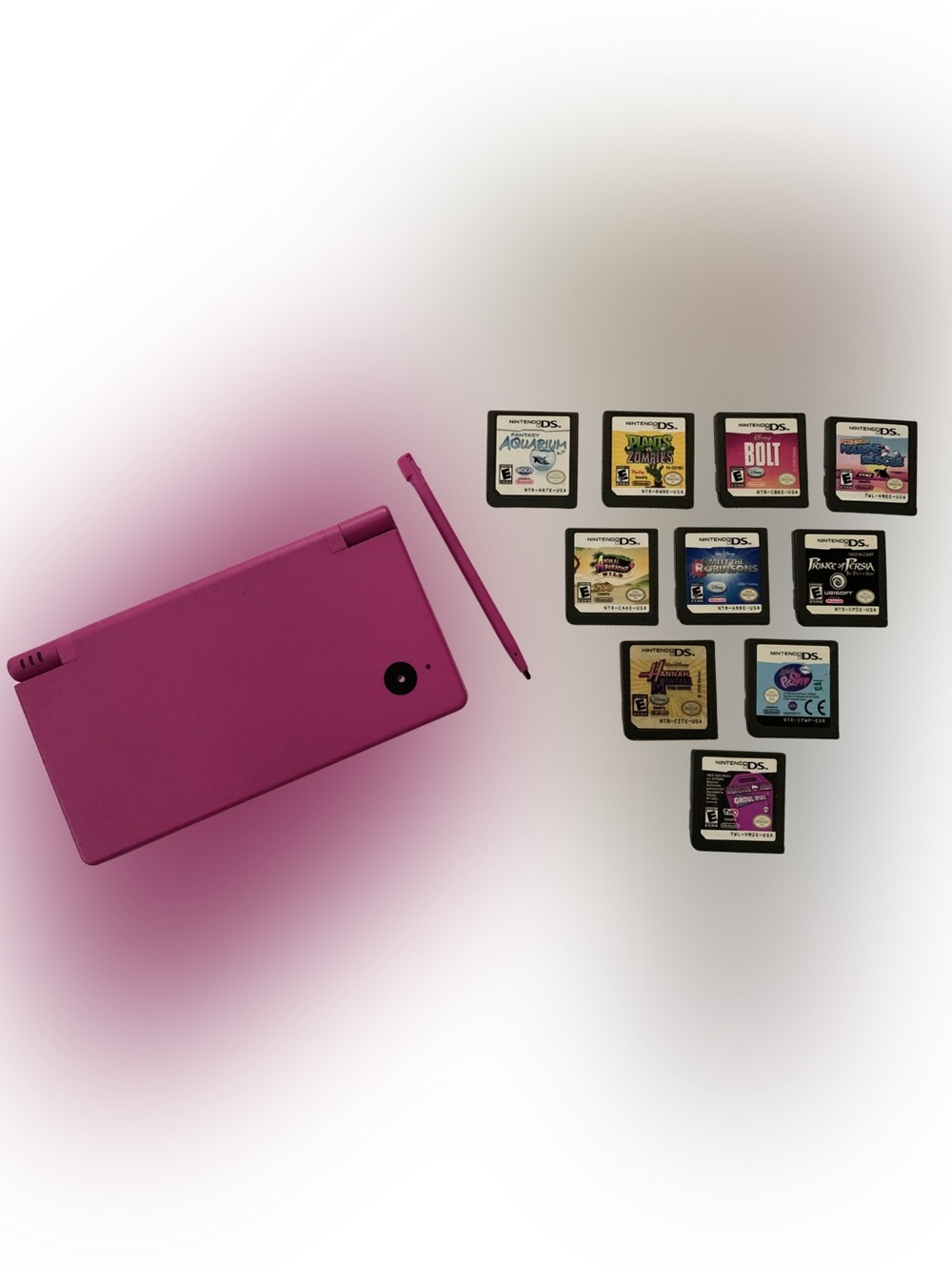 Nintendo DS Lite Magenta Portable Gaming System & bundle of Games - Picture 3 of 7